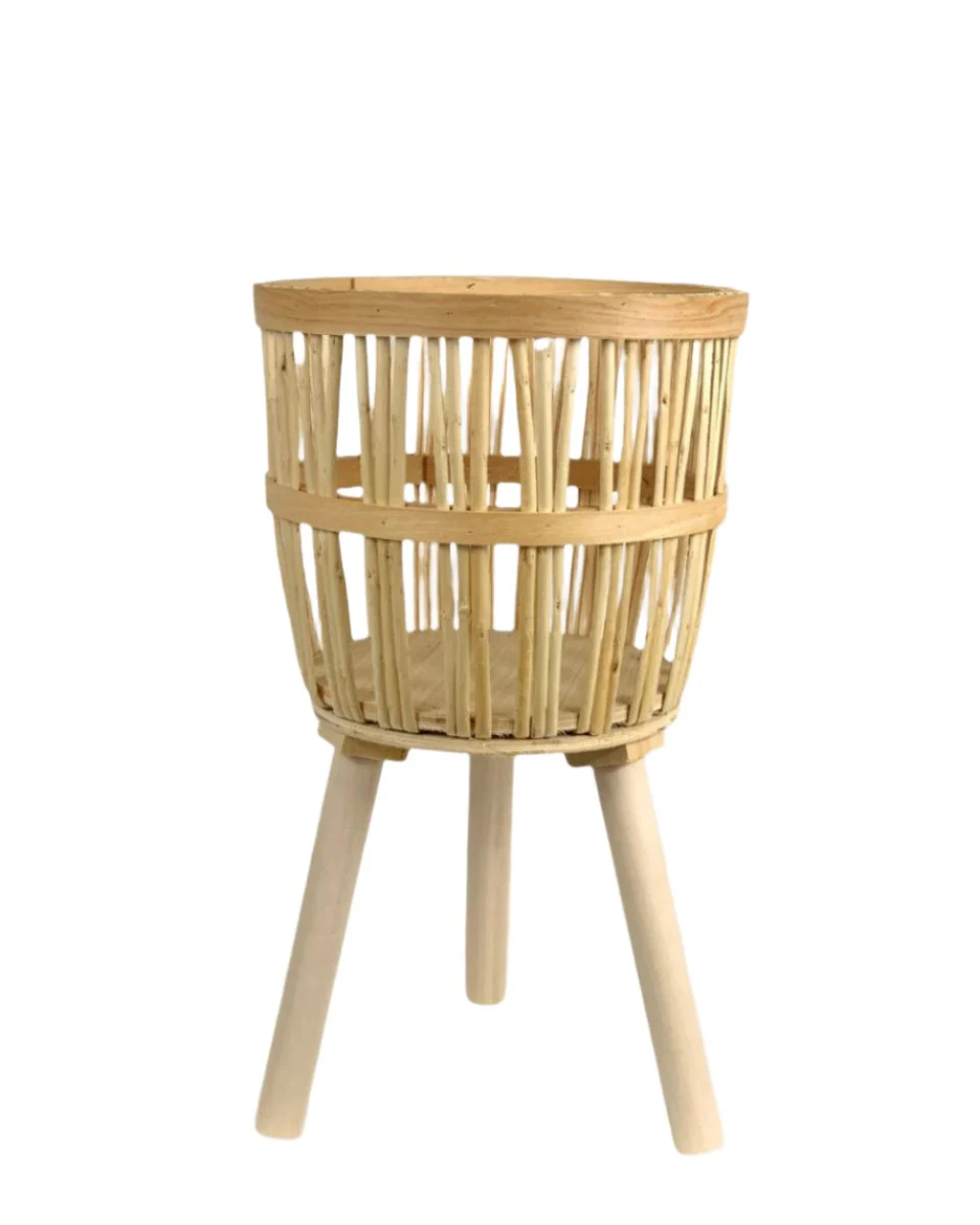 Bamboo Basket with Stand - Image 8