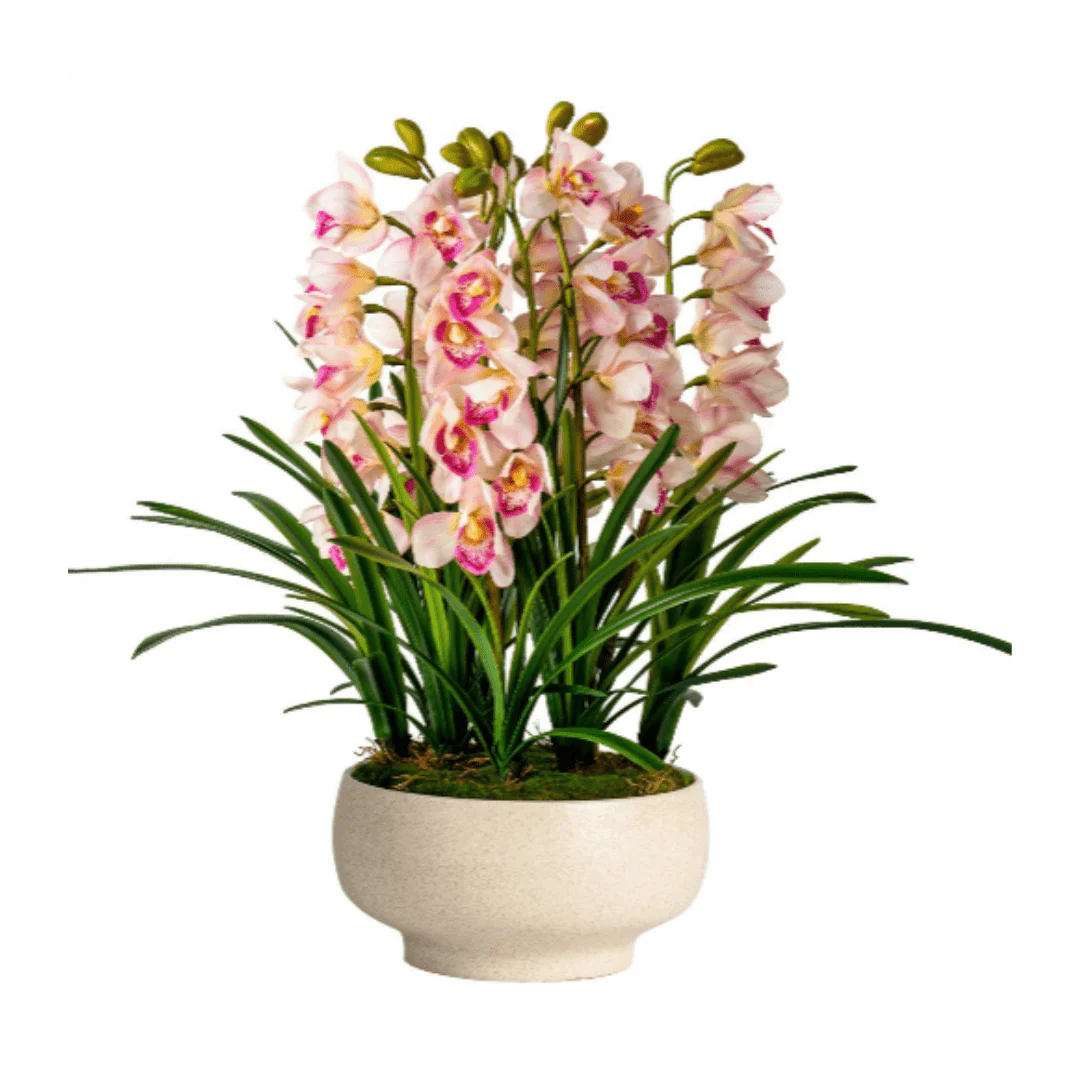 Cymbidium Flowers Arrangement (Life-like Artificial) - Image 13
