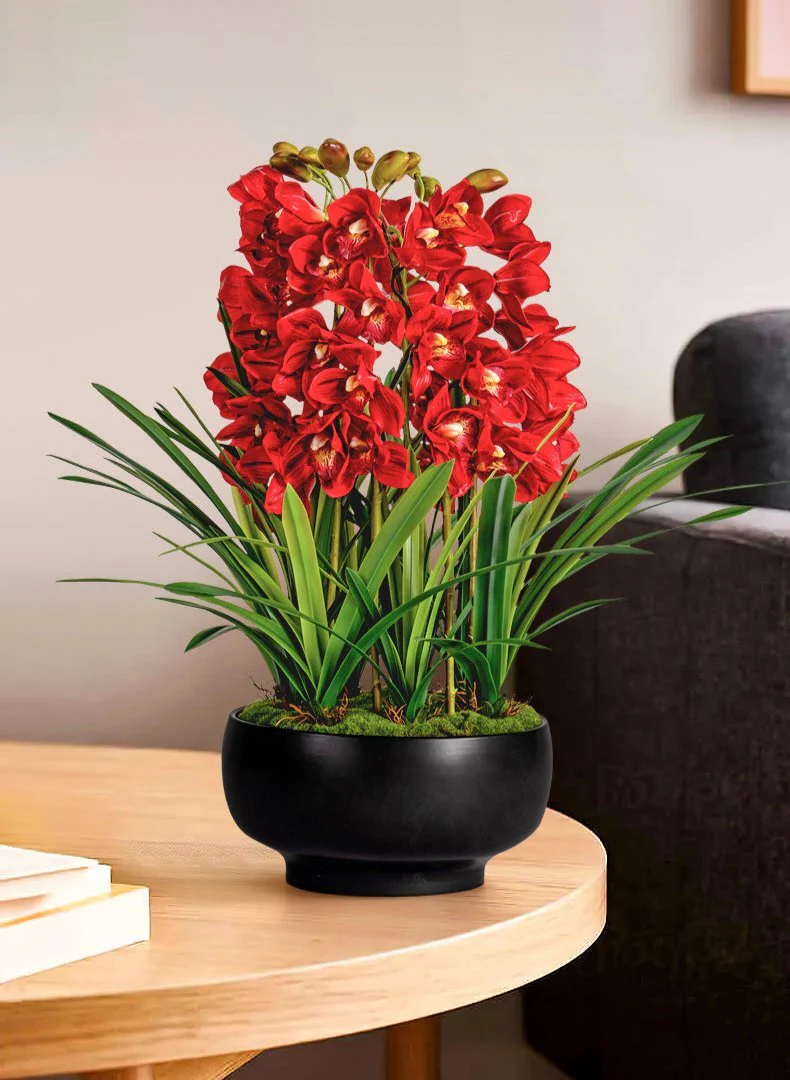 Cymbidium Flowers Arrangement (Life-like Artificial) - Image 6