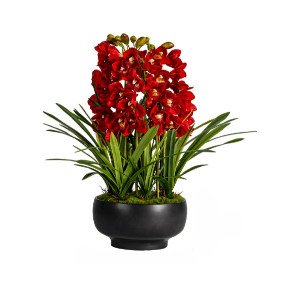Cymbidium Flowers Arrangement (Life-like Artificial) - Image 8
