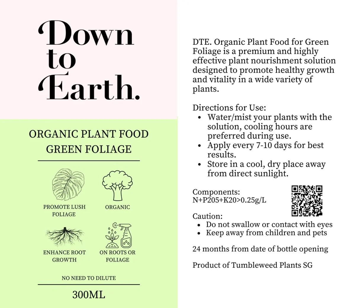 Down To Earth. Organic Plant Tonic - Image 8