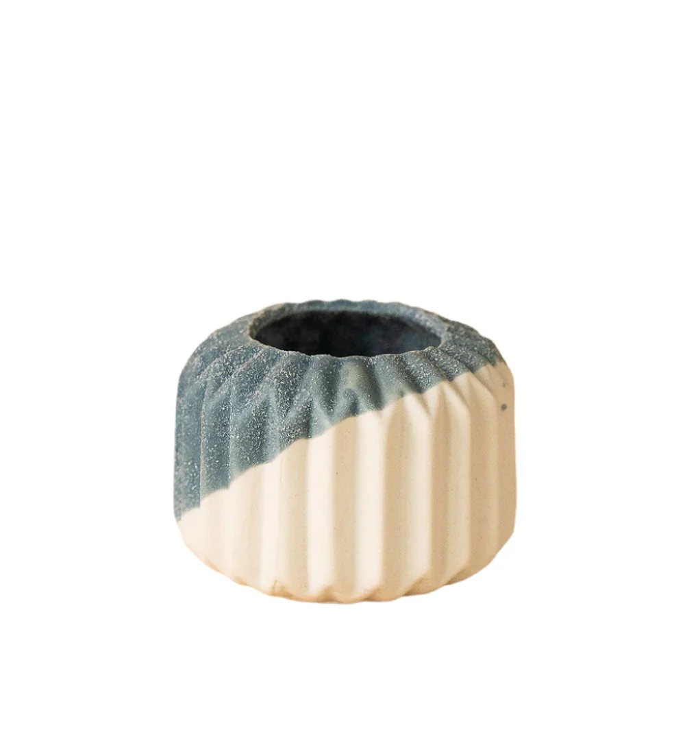 Geometric Mini Pots Blue/White - Image 11