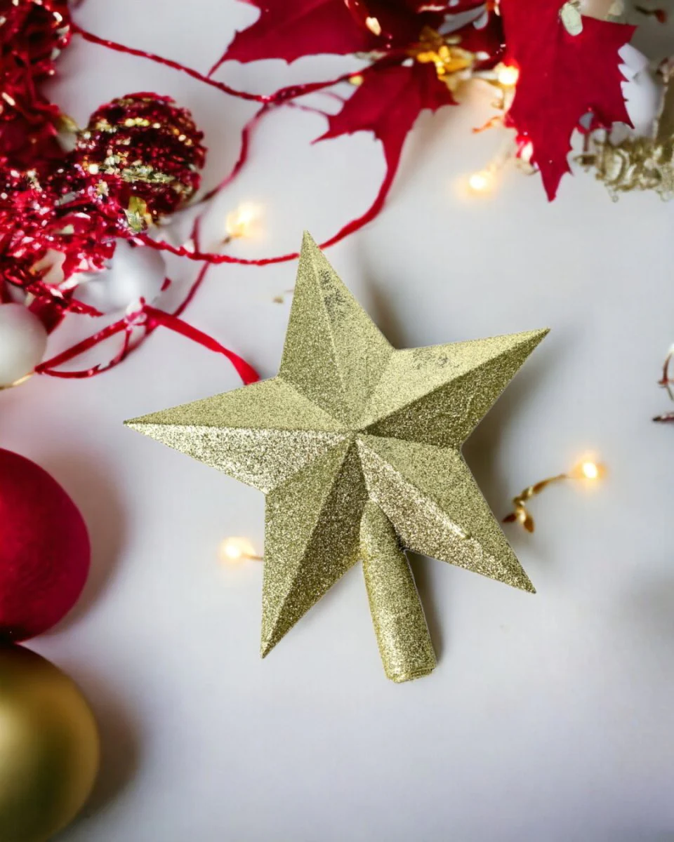 Glitter Star Christmas Tree Topper - Image 3