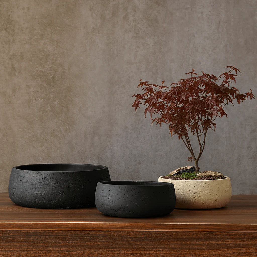 Mid Century Bonsai Bowl Planter - Medium