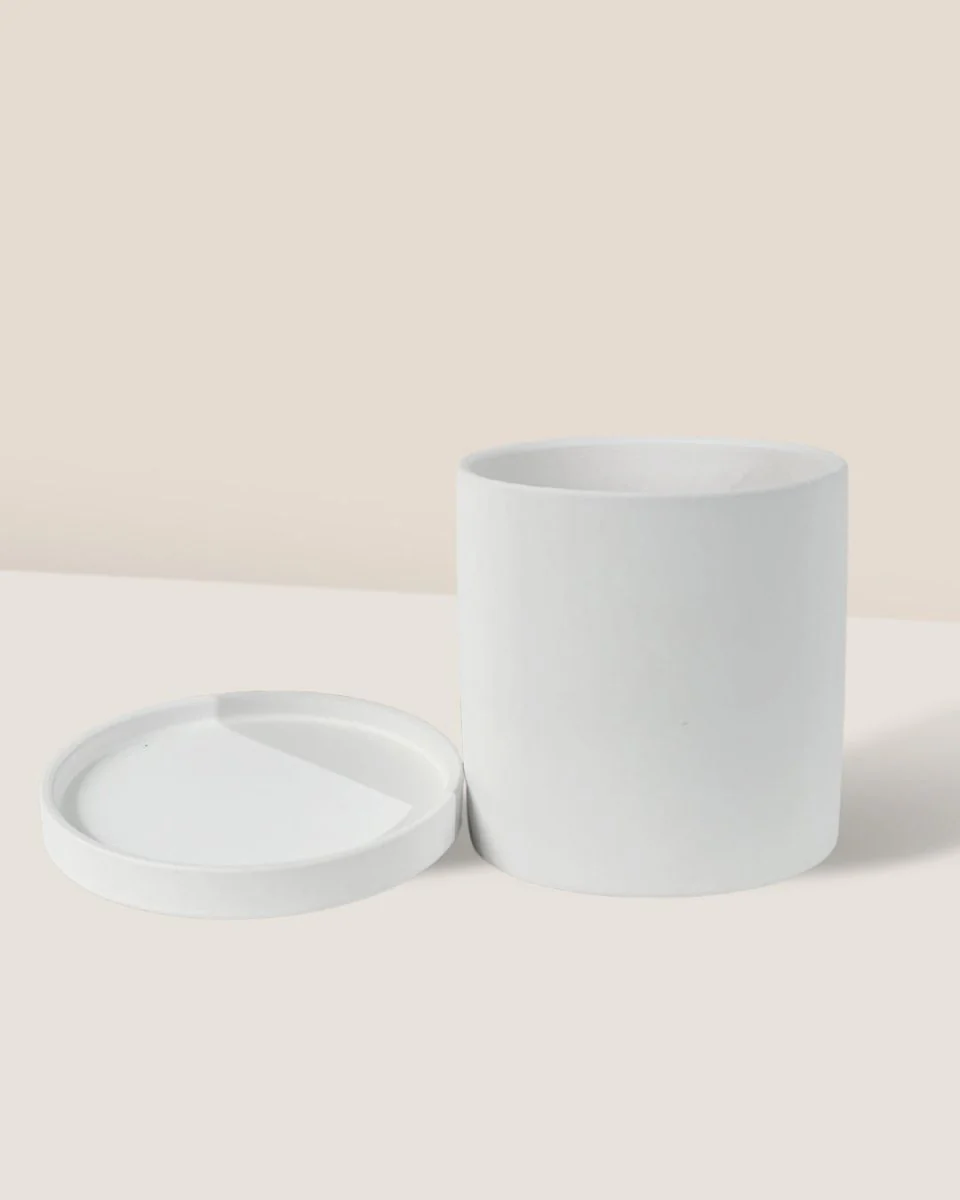 Nordic White Cylinder Planter - Image 3