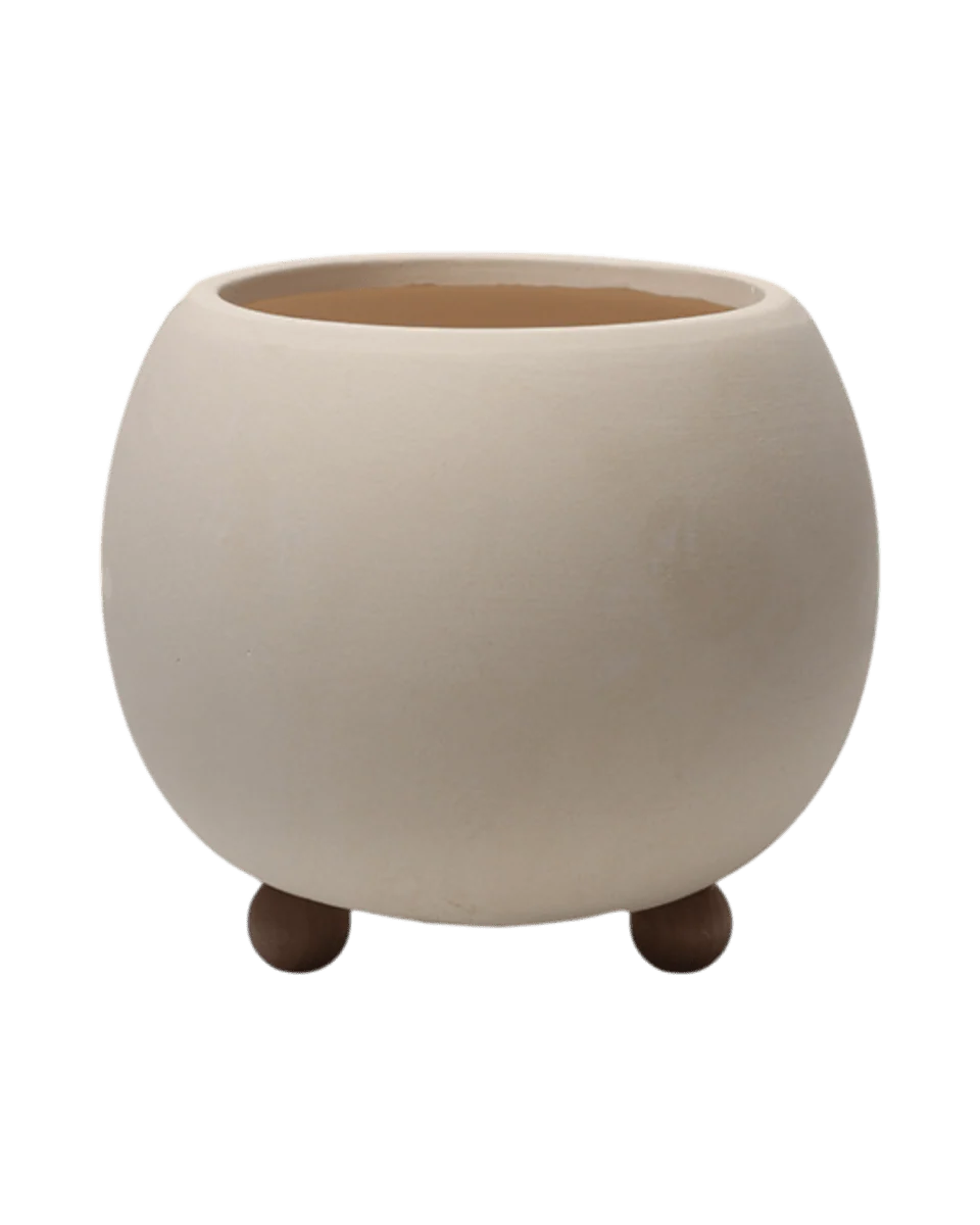 Terracotta Cream Pot with DIY Wooden Legs - Image 6